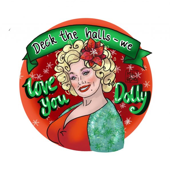 We love you Dolly Christmas card